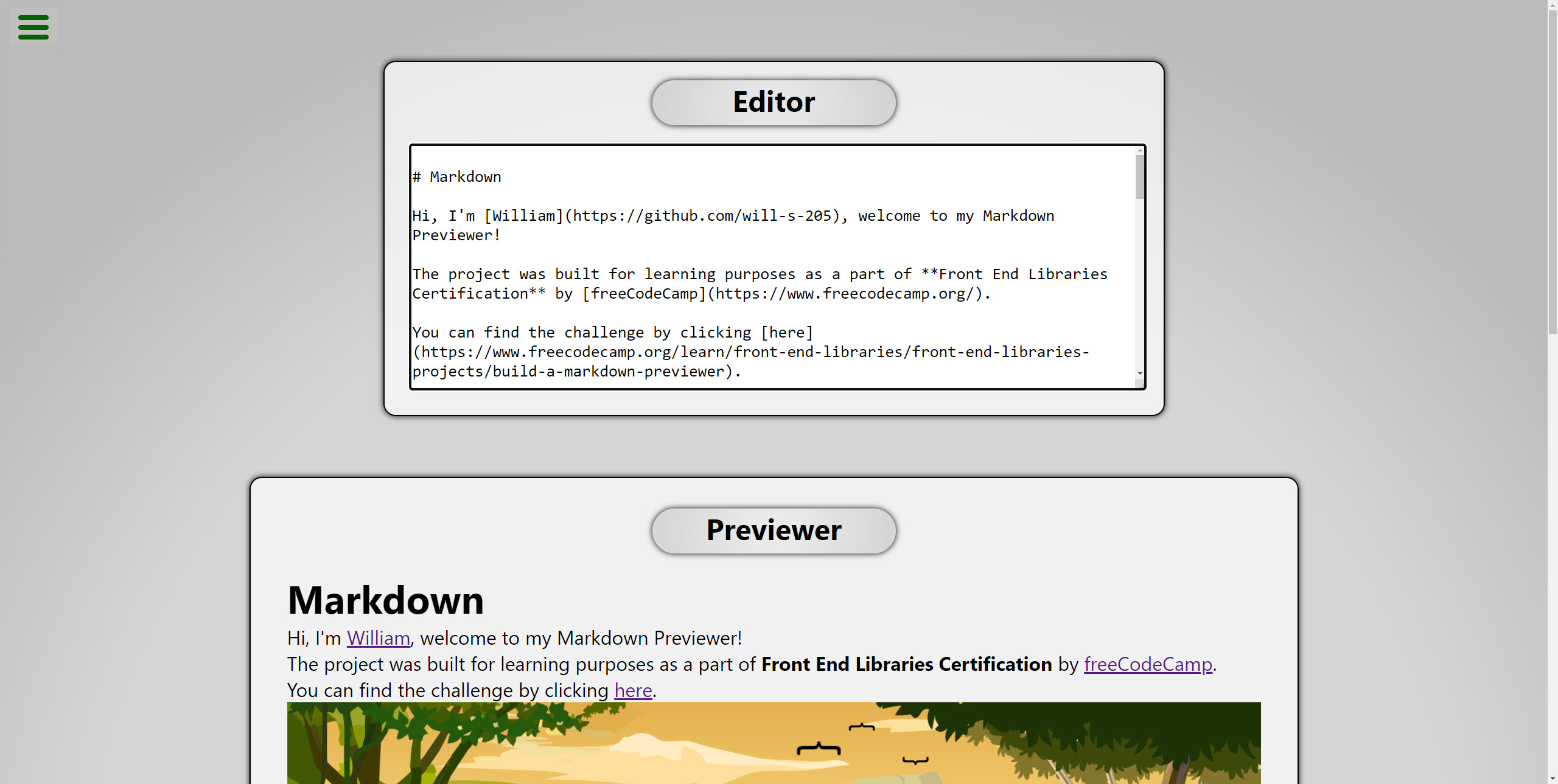 markdown previewer image